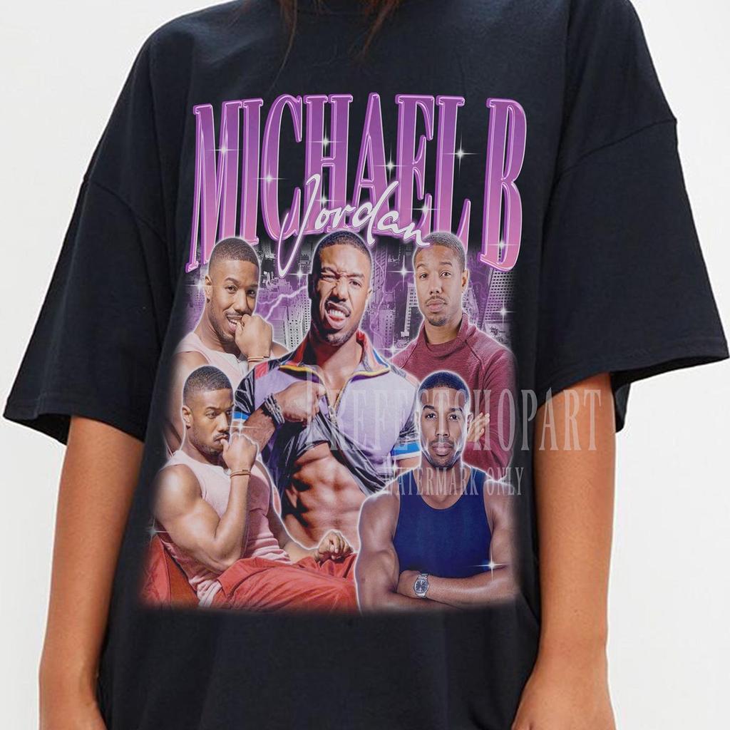Maglietta MICHAEL B JORDAN, Maglietta Omaggio a Michael B Jordan, Merchandising Vintage dell'Attore Americano Michael Bakari Jordan, Regalo per Fan di Michael B Jordan