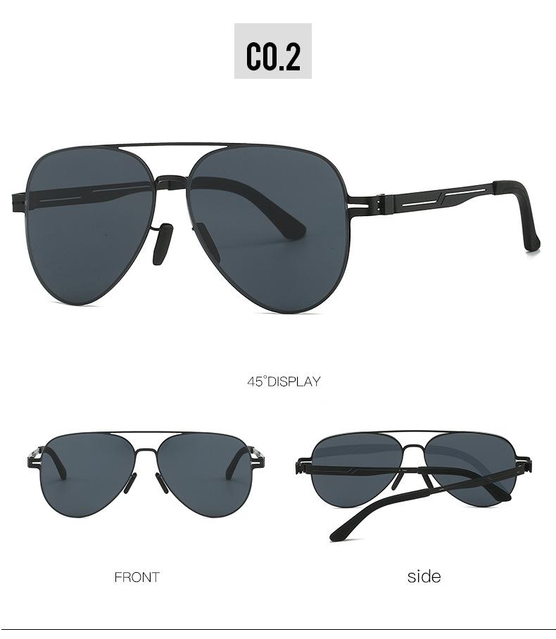 Classic Big Frame Pilot Sun Glasses Fashion Gradient Sunglasses For Men Design Anti-Reflective Uv400