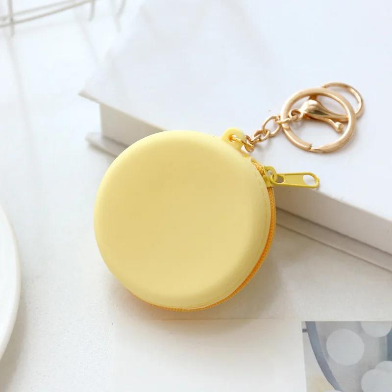 Candy Color silikonové mini kulaté pouzdro na mince Peněženky na mince Dámské Dívčí Peněženka na mince Peněženka na zip pro děti Ženy Dámské