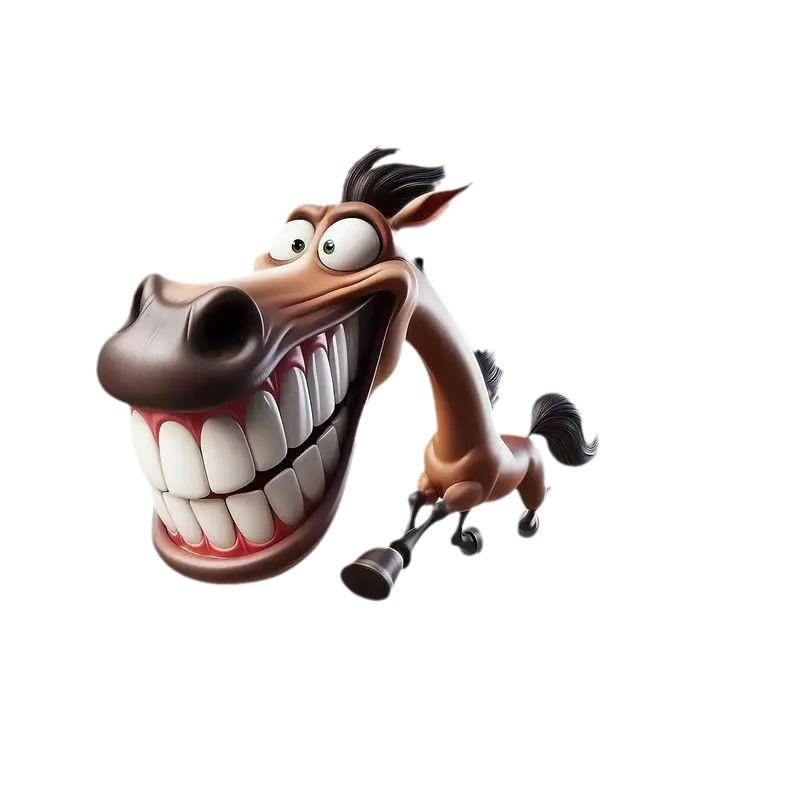 Cross-border Cartoon Horse Acrylic Pendant for Car Interior, Keychain, or Backpack Decoration