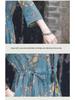 2026 Summer Retro Print Cotton & Linen Long Dress for Women