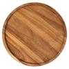 Grande Vassoio da Portata Rotondo in Legno Perfetto per Pasti Tè e Spuntini Texture Naturale Piatto Circolare per Cibo
