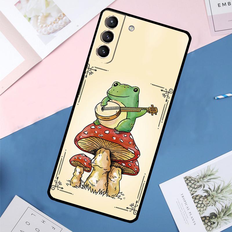 Cottagecore Frog Aesthetic Case For Samsung Galaxy S25 Ultra S21 S22 S24 S23 Ultra S9 S10 Plus S21 FE S25 FE Back Cover