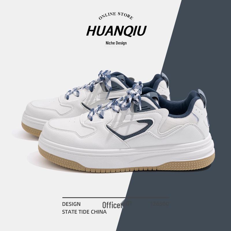 

Global ZHQ-HY319 Men s White Thick-Soled Skate Shoes – Spring Breathable Casual Sports Footwear Size 39 синий/белый