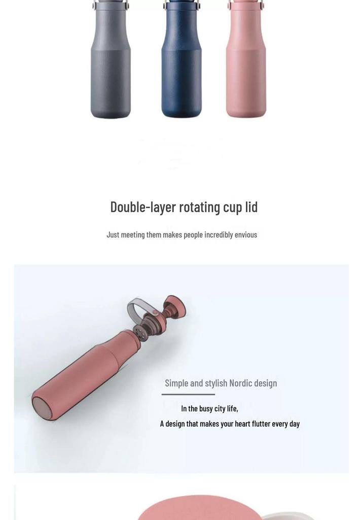 304 Stainless Steel Thermos Cup - Portable Large Capacity Sports Bottle for Men & Women