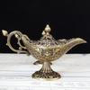 Aladdin Lamp Incense Burner, Carved Craft, Classic Wishing Lamp, Desktop Sandalwood Censer, Home Decor & Holiday Gift