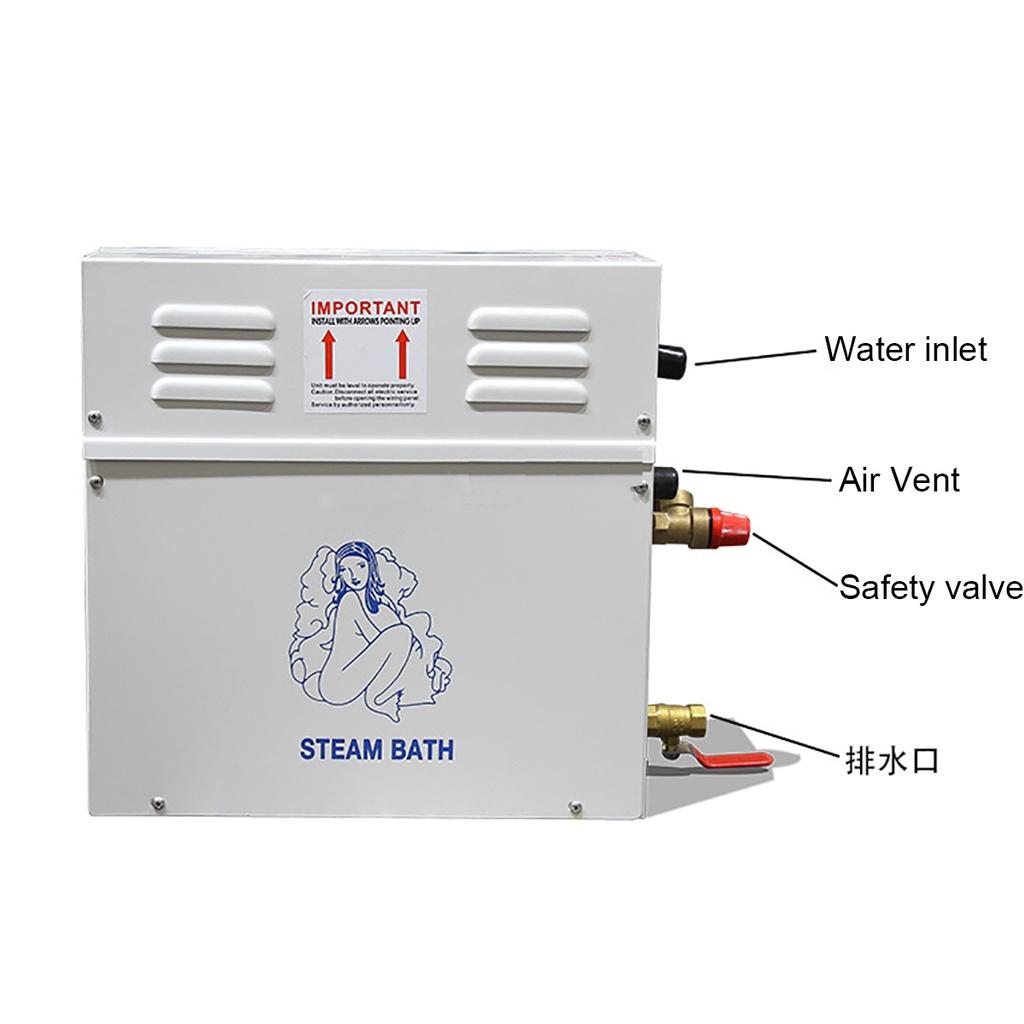 220V Steam Generator Sauna Steamer with Waterproof Programmable Controls for Home SPA Bathroom Hotel Shower Bath 4.5KW