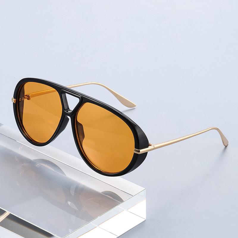 New Oversized Pilot Sunglasses Women Fashion Luxury Big Frame Double Bridge Sunglasses Retro Classic Aviator Shades