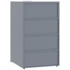 Vidaxl Mülltonnenbox für 3 Tonnen, Grau, 207x79x117 cm, Stahl