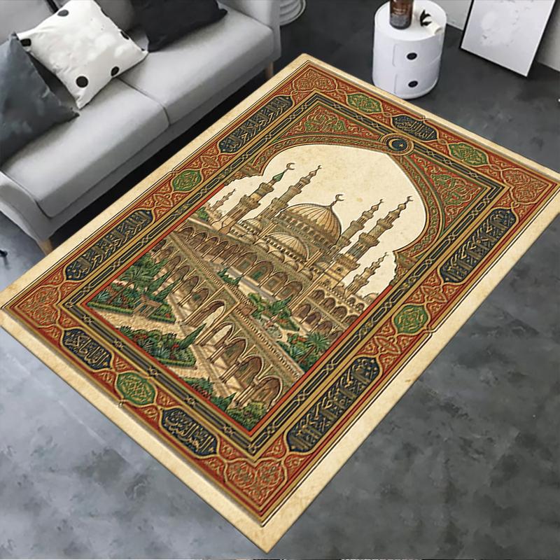

2025 New Muslim Carpet Rug for Living Room Bedroom Home Sofa Decoration,Kids play Non-slip Floor Mat123 40x60cm( 15x23in )