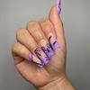 WM-58 Purple Spider Web Halloween Nail Art Stickers - 24 Wearable Finished Nails