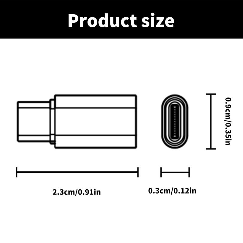 5Pcs USB C Adapter Aluminum For Phone 15/16 Plus Pad and Switches for Charging and Data Transfer