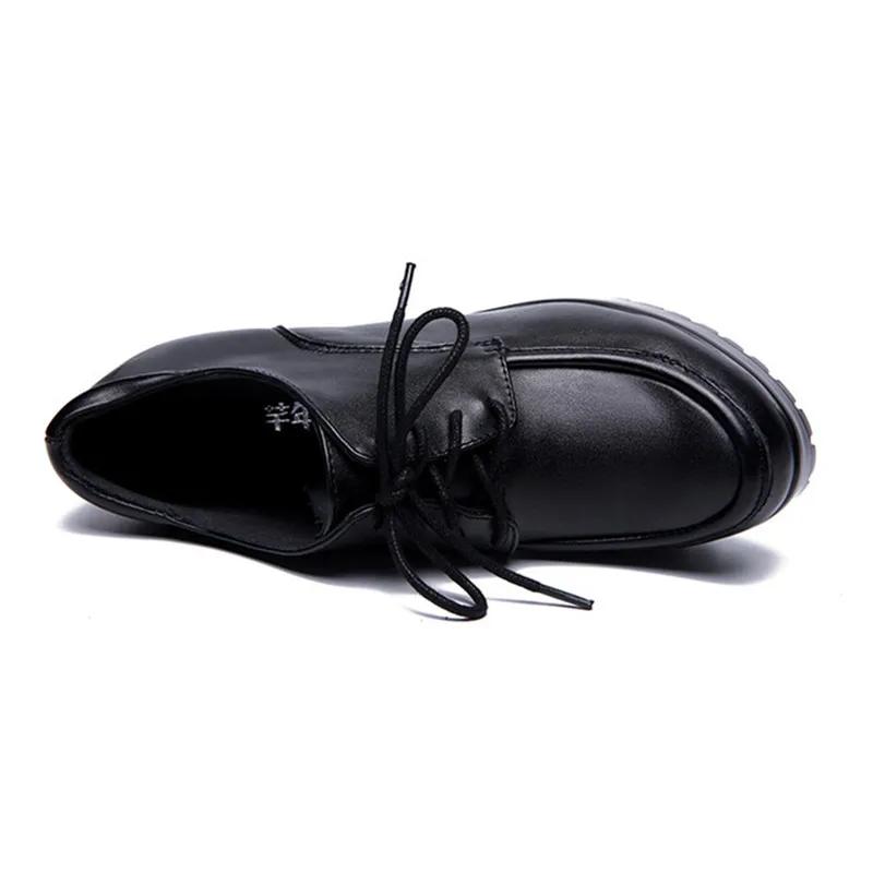 8cm Small Size 32-43 British Style Deep Mouth Thick Platform Shoes Women Oxfords Fall 2025 Block High Heels Shoes Office Dress