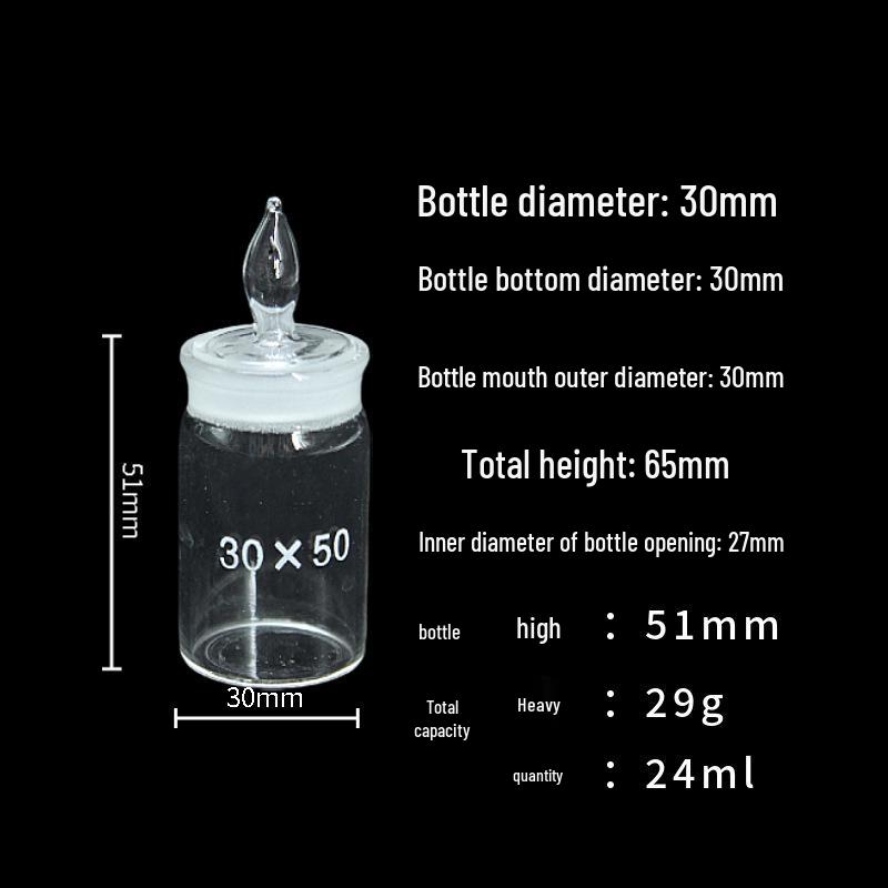 Flat Glass Weighing Bottle, 50ml for Laboratory