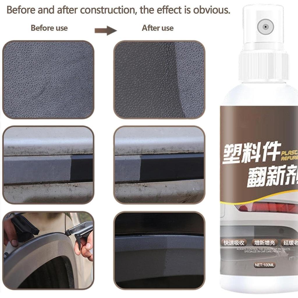 Revêtement en cristal, traitement plastique pour pare-chocs de voiture, fait briller et protège les pièces en plastique de voiture, agents de réparation, pâte de revêtement, nettoyant pour l'entretien de la voiture