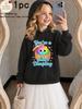 You're A Glitter Dumpling Kids Hoodie Rainbow Dumpling Graphic Print Winter Fleece Warm Casual Pullover Sweatshirt