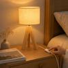 Linen Lampshade Table Lamp Linen Fabric Shade Desk Lamp Vintage Bedside Lamp  Bedroom