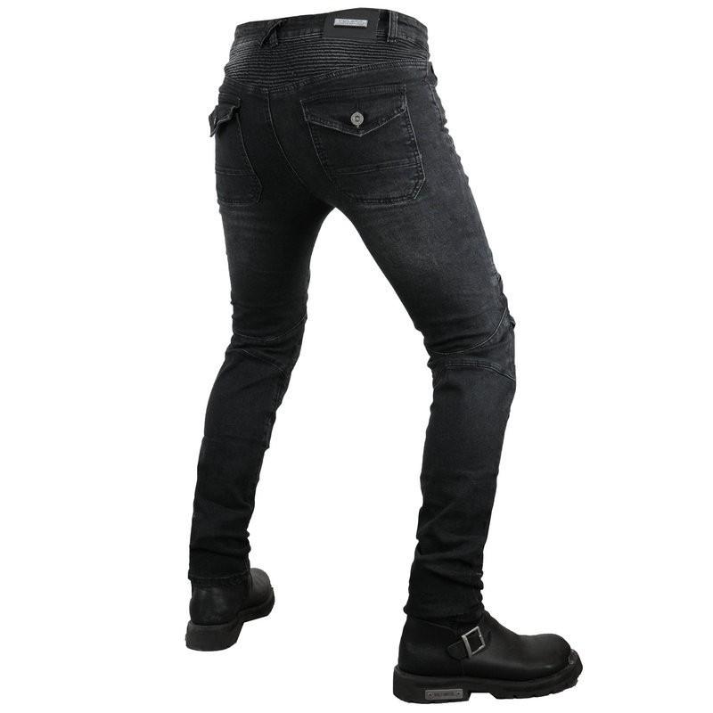 Mens Motorcycle Riding Pants With Built-in Protective Padding Stretch Cotton All-Season Outdoor Motorbike Trousers
