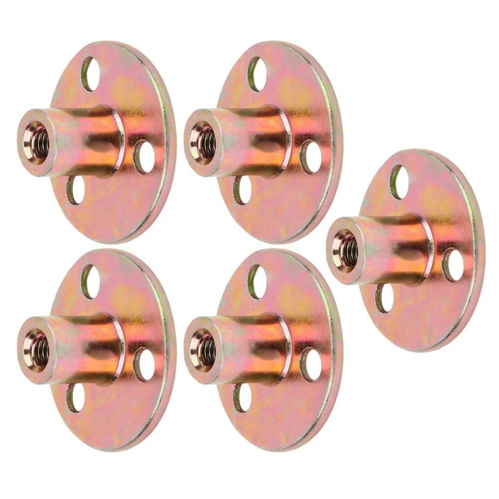 Secure Installation Nut Nut Flange Gold M8 T-nut Easy Installation Round Base Plate Galvanized Coating Three-hole Flange Design China Mainland