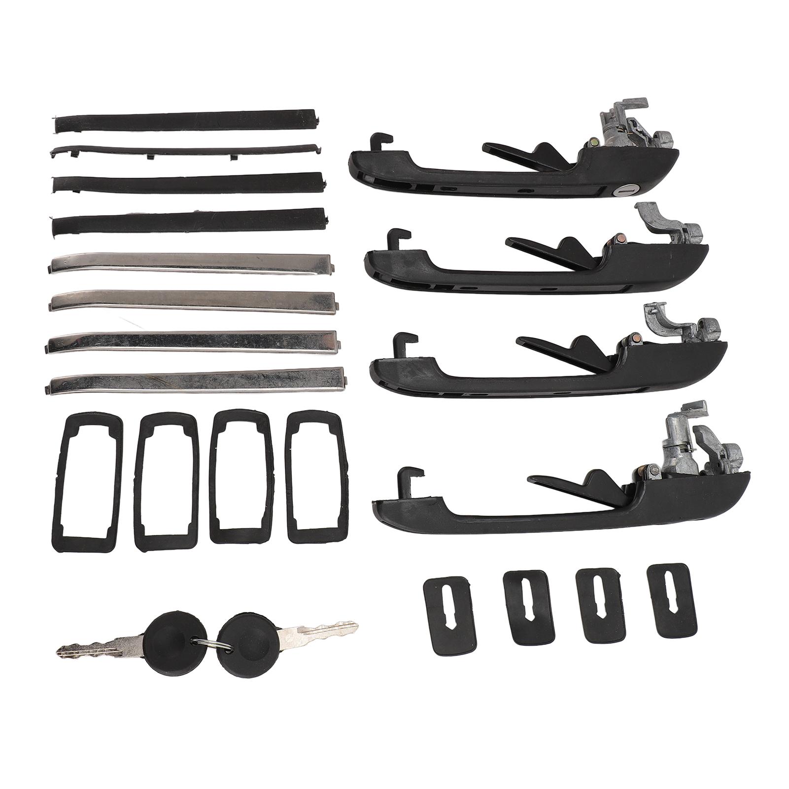 

Наружная дверная ручка автомобиля 191837205A Легко заменяемый комплект наружных ручек передней и задней двери с ключами