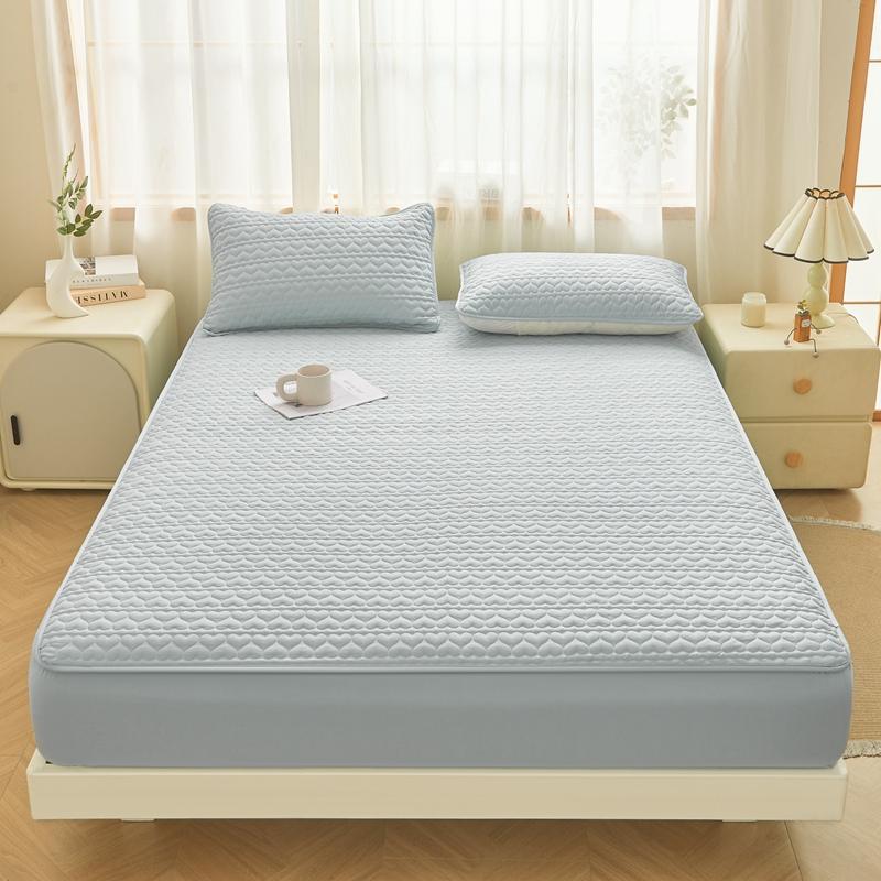 

Waterproof padded fitted sheet single piece autumn and winter thickened all-inclusive dust cover, no pillowcase only 2pcs pillowcase