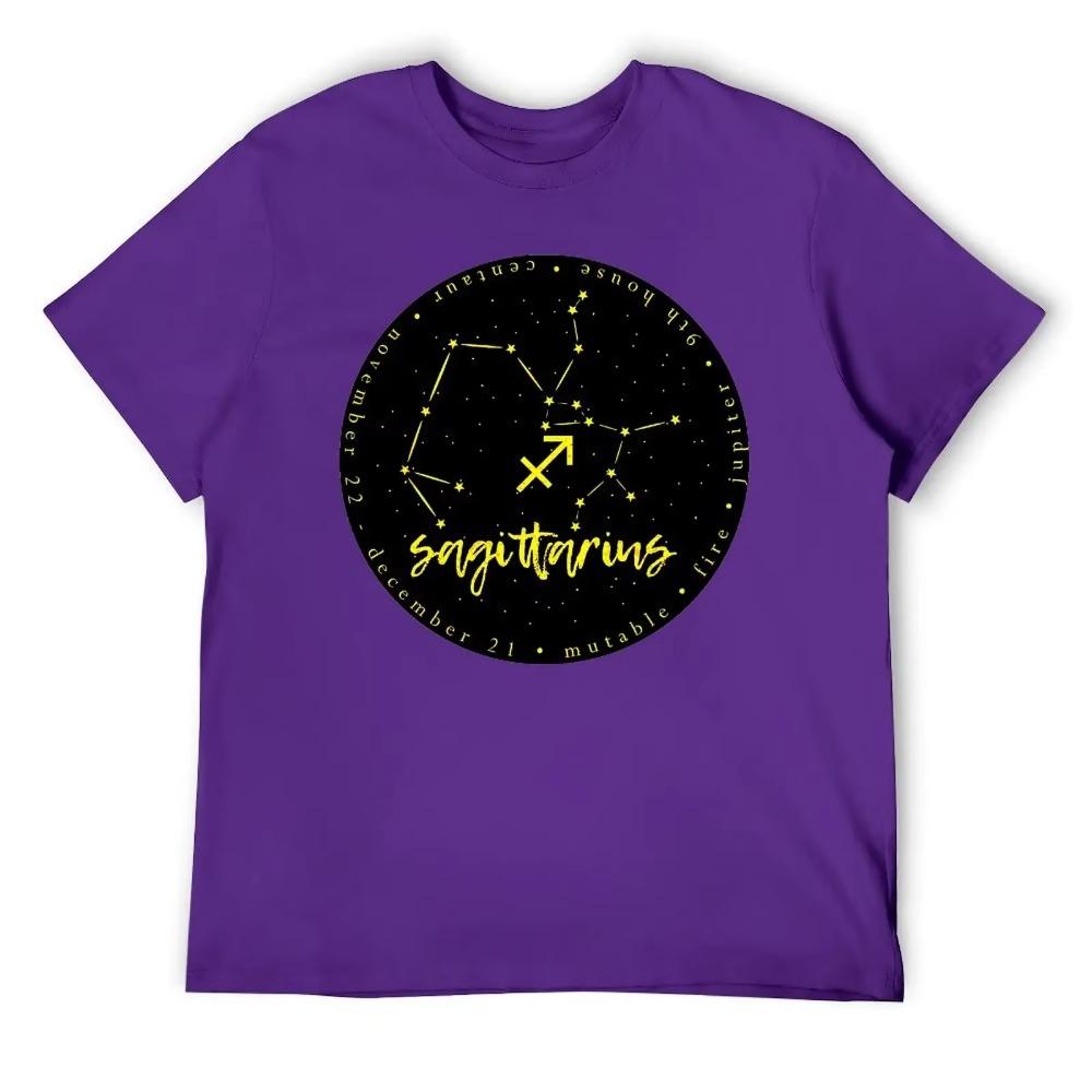 Sagittarius Twelve Constellation (12) Top Tee Casual Graphic T-shirt Round Neck  Sports  Joke Leisure USA Size