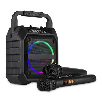 Mini Karaoke Machine Wireless Microphone and Speaker Set with 2 Microphone LED Color Light Handheld