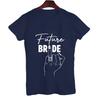 Women Team Bride T Shirt Future Bride Tops Bachelorette T-shirt Short Sleeve EVJF Tshirts Ring Finger Wedding Hen Party Tees