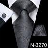 280 Styles Silk Mens Tie Pocket Square Hankerchief Cufflinks Wedding Set Prom