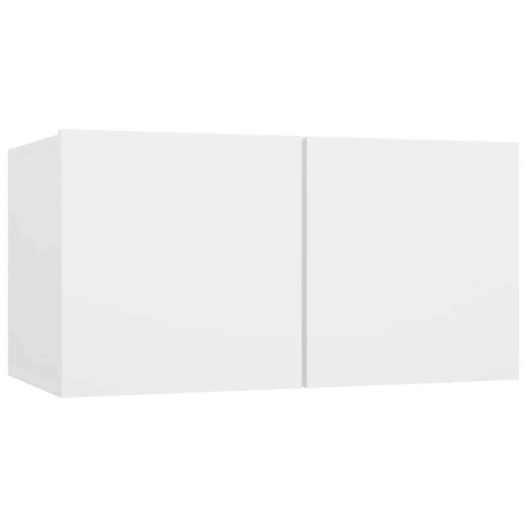 Vidaxl Szafki Wiszące Pod Tv 2 Szt., Białe, 60X30X30 Cm