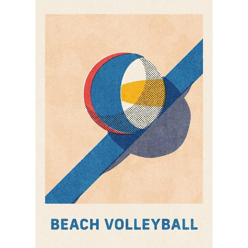 Palloni Sportivi Divertenti Giochi Estivi Poster Stampa Pallone da Rugby Pallacanestro Pittura su Tela per Cameretta Bambini Quadri da Parete Decorazione Camera da Letto Ragazzi