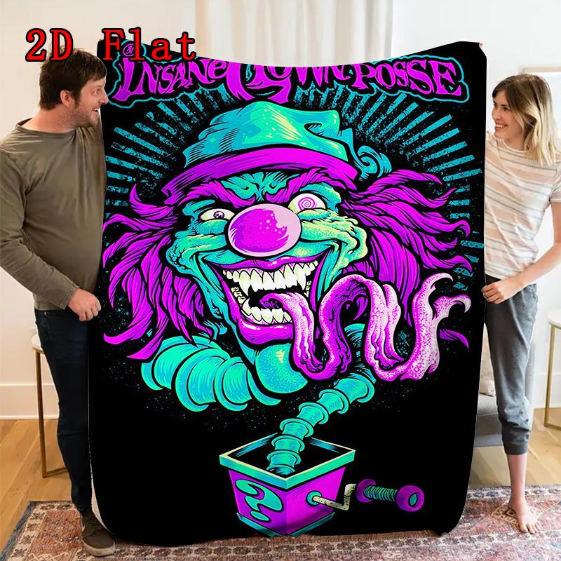 Insane Clown Posse 2D Flat Pattern Flannel Blanket High quality All Seasons Warmth and Comfort Perfect for Christmas Gifts.SMT0917250