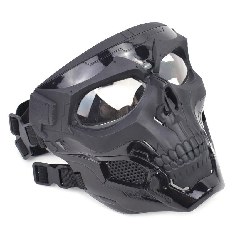 Halloween Skull Cosplay Tactical Mask - Nylon Protective Horror Facegear