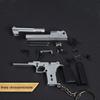 Legierung 1:4-fach verkleinerter Desert Eagle Pistolen Schlüsselanhänger Mini Spielzeugpistole Waffenmodell Metall Schlüsselanhänger für Erwachsene Weihnachtsgeschenk