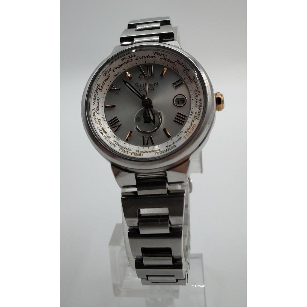 Used CASIO SHEEN SHW-1509 Radio Solar Watch