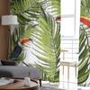 Toucan And Palm Branches Sheer Curtain For Living Room Bedroom Voile Curtains For Window Organza Curtains Party Tulle Drapes