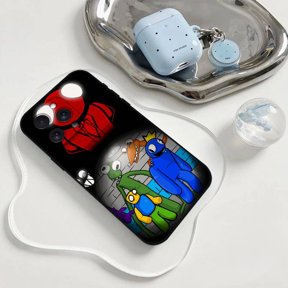 Rainbow Friends Toy Cartoon Game Phone Case For Iphone 17 16 15 11 13 14 Pro Max X Xr Xs Max 12mini Black Shell Cover Case