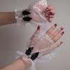 Bowknot Wrist Cuffs For Nails Photography Breathable Glitter Fabric Elastic Cuffs Fashion Accessories