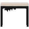 VidaXL Tabouret de jardin avec coussin noir acier enduit de poudre, siège de jardin, tabouret d'extérieur, siège cube, siège 4008564