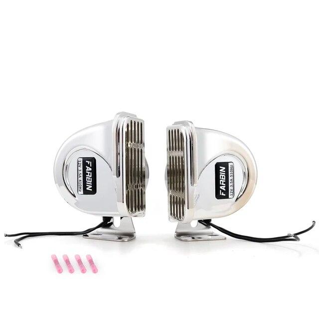 ALLREY 12V Marine Snail Electric Horn 304 Stainless Steel Super Loud Car Horn Waterproof Warning Electric Horn For Speedboat Car