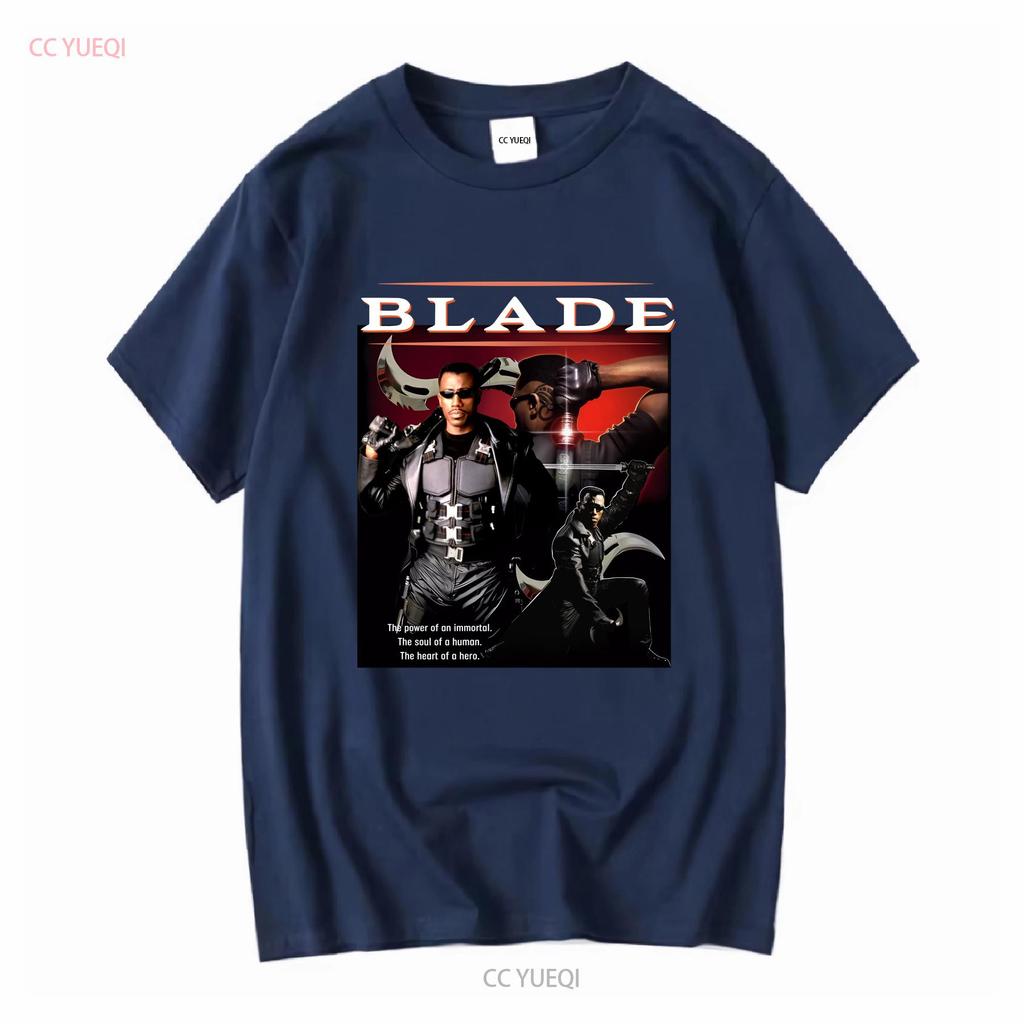 Blade Wesley Snipes Vampire Horror Movie T Shirt Vintage Washed Stylish Unisex Fashion Slightly Streetwear Graphic