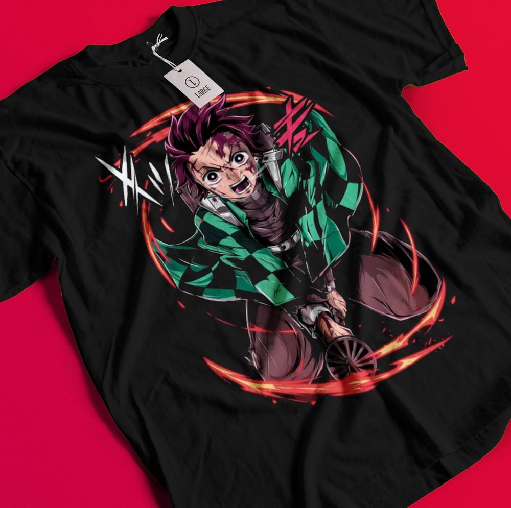 

Demon Slayer Shirt Tanjiro Tshirt Nezuko T-Shirt Muzan Doma Tee Inosuke Zenitsu BB436 S