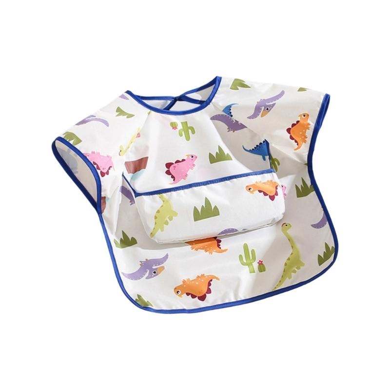 Adjustable Sleeveless Bib for Infants Baby Gentle On Skin Water Proofing Fabric Foof Catcher Pocket Design for Nursing