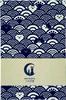 Large Goshuincho Stamp Accordion 12 24 pages 24 48 pages [Wave Cat] (Temple Book), Type, columns, (single-sided) / columns, (double-sided) (Navy)