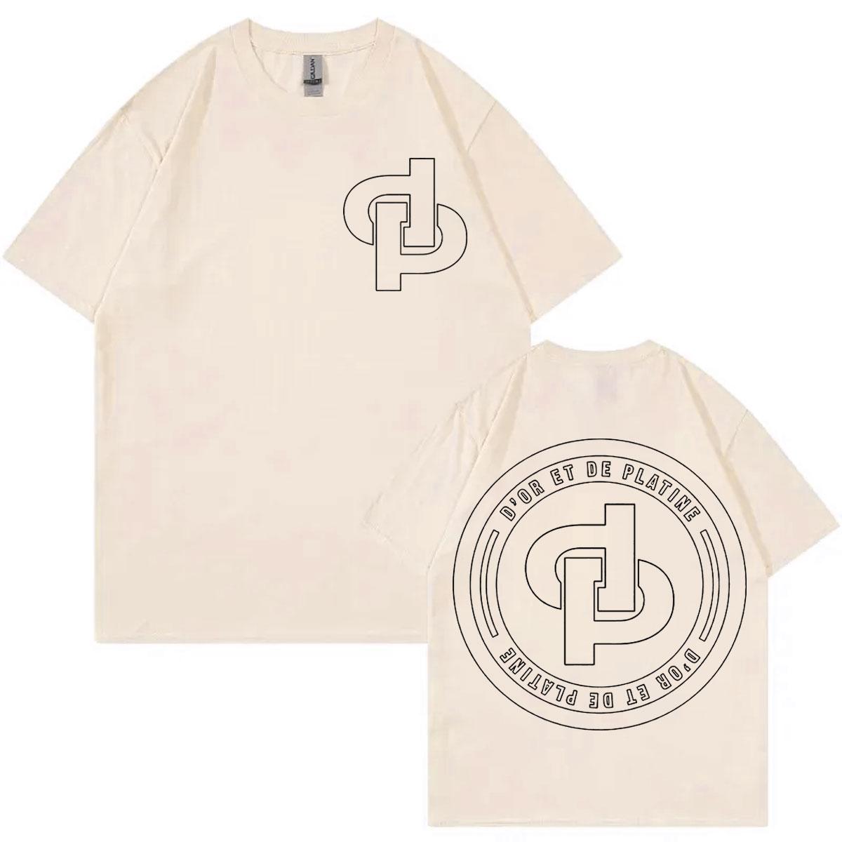 

Футболка с надписью «Jul Album Merch» от французского рэпера Harajuku Hip Hop Pop Music Футболки с коротким рукавом Модные повседневные футболки большого размера Унисекс XXXL хаки