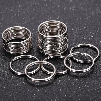 10 Pcs Key Rings Chains Split Ring Hoop Metal Loop Accessory 25mm