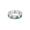 Ortyx Cocktail Triangle Cut Rhodium Plated Zirconia Ring Women's Silver 5600760