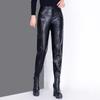 Women's High Waist Wide Leg Loose Velvet Harem Pants - Dark Color, Autumn Winter