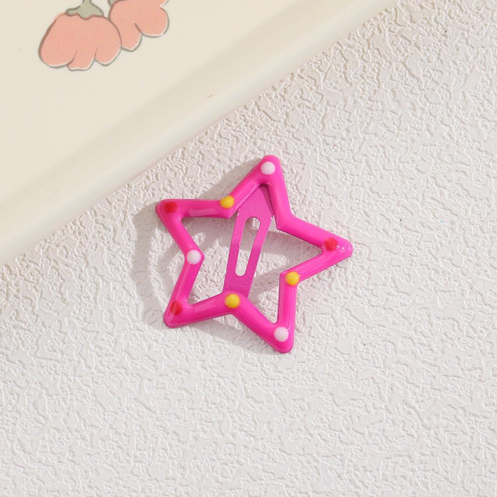 Children's Candy Color Star Hair Clips - Small Size BB Bangs Accessories