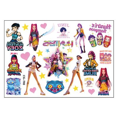 20 st/set Tecknad Kpop Demonjägare Tillfällig Tatuering Klistermärke Rumi Söt Vattentät Tatuering För Rolig Festgåva